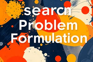 Research Methods: Formulating Research Problems