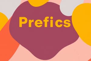 Prefixes and Base Words