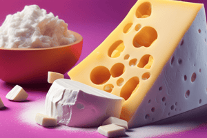 Dairy products: Milk, cheese, yogurt and cream. Also dairy alternatives