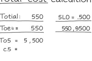 Math Word Problems: Total Cost