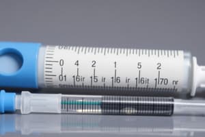 Injectable Diabetes Quiz