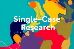 Single-Case Research in Psychology