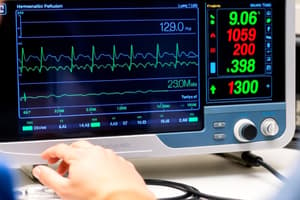 NUR 486 Hemodynamic Monitoring Quiz