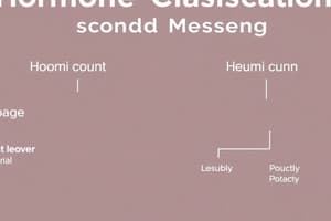 Clasificación de Hormonas y Mensajeros Secundarios