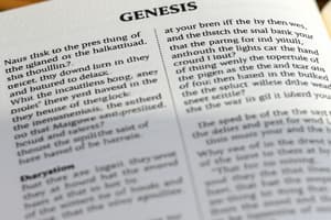 Bible - Genesis 1-5 Review Quiz