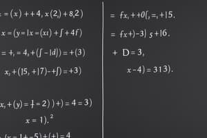 Mathematics Functions: Domain and Range