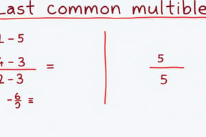 Math Class: LCM and Fractions