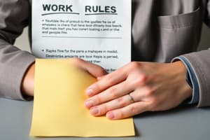 Central Work Rules study guide