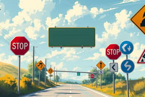 Traffic Signs and Their Meanings Quiz