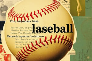 Baseball Vocabulary in Spanish