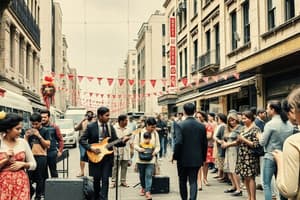 Street Scene: Musical Performance and Festivities