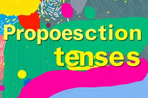 English Grammar: Prepositions and Tenses