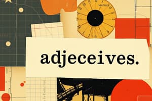 Flashcards de Adjectivos para Clases