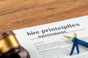 Law and Hire Purchase Agreement Quiz