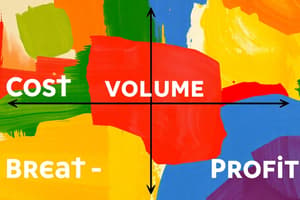 Cost-Volume-Profit Analysis Quiz