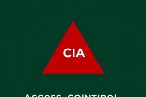 Access Control and CIA Triangle Quiz