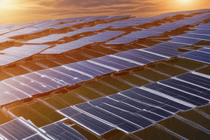 Photovoltaic Cells and Solar Energy