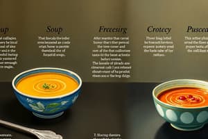 Soups Classifications Quiz