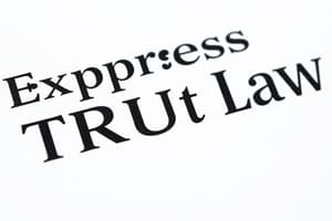 W6 | Express Trusts: Concept Certainty & Creation