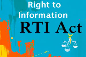 Right to Information Act: Obligations & Procedures