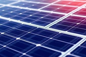 Photovoltaic Cells Overview