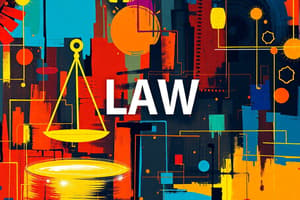 Fundamentals of IT Law Course Overview