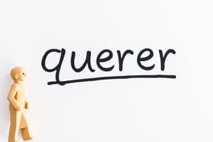 Spanish Verb Conjugation: Querer