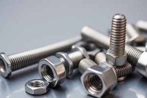 Aircraft Fasteners: Bolts, Nuts, Washers - Ch 8