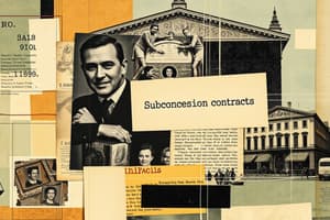 Contratos de Concessão e Subconcessão