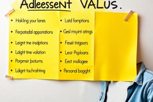 Valores en la Adolescencia