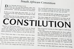 South African Constitutional Law Overview