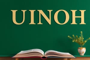 Overview of UNOH Educational Programs