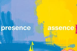 English Grammar Quiz on Presence and Absence