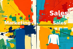 Marketing vs. Sales Study Guide