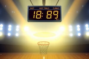 Basketball Shot Clock Operation