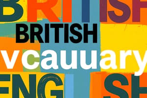 100 Common British English Words