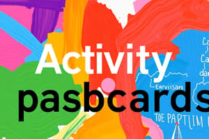 Flashcards sobre activitats