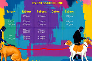 Dog Shows Scheduling and Applications