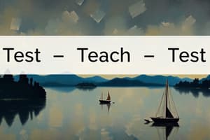 Test-Teach-Test Framework in Language Education