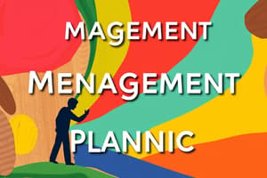 Management Activities Flashcards