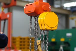 Hand Operated Chain Hoists Overview