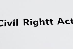 Civil Rights Laws Overview