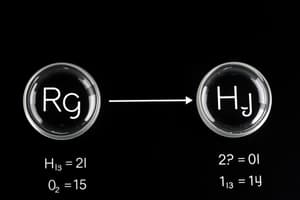 Chemistry Reaction Stoichiometry Quiz