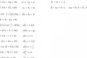 Algebra II Honors Exam Review Chapters 1-5