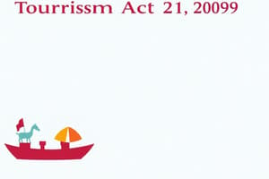 Tourism Act of 2009 Overview