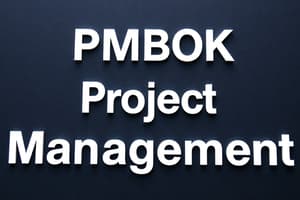 Gestion de projet - PMBOK et Clôture