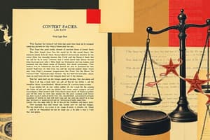 Legal Status of Contracts