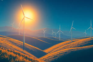 Wind Energy and Turbines Quiz