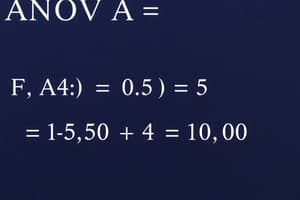 ANOVA Fundamentals