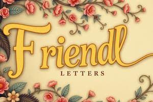 Friendly Letter Greetings and Closings